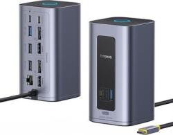 Baseus Docking Station Baseus Nomos NU1 Air Spacemate 12-in-1, 100W PD, 4K, USB-C, 10Gbps, Gri (b0114400) - cel