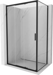 Mexen Exo 100 x 80 cm-es tolóajtós zuhanykabin, átlátszó, fekete - 8153-100-080-70-00