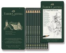 Faber-Castell Grafit ceruzák Faber-Castell Castell 9000 Art konzervdobozban, 12 db-os készlet (119065)