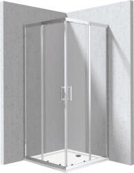 Deante Funkia Evo cabină cu cădiță 80x80 cm pătrat crom luciu/sticlă transparentă KYCP0088P (KYCP0088P)