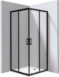 Deante Funkia Evo cabină cu cădiță 90x90 cm pătrat negru mat/sticlă transparentă KYCPN099P (KYCPN099P)