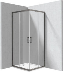 Deante Funkia Evo cabină cu cădiță 90x80 cm dreptunghiular grafit mat/sticlă transparentă KYCPD089P (KYCPD089P)