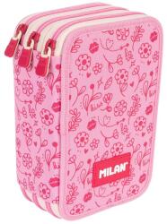 MILAN Penar cu instrumente Milan Flowicorn - Roz, 3 fermoare (52615) Penar