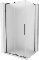 Mexen Velar L tolóajtós zuhanykabin 100 x 120 cm, fagyott, gun gray kefeelt - 871-100-120-33-66