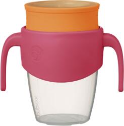 b.box 360°-os szivárgásmentes tanulópohár, 250 ml rózsaszín/narancs