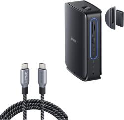 Anker Hub USB-C 13 in 1 A83C3311 - 3x USB-C, 3x USB-A, 2x HDMI, DisplayPort, RJ-45 Gigabit LAN, Gri (A83C3311) - vexio