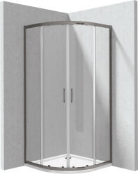 Deante Funkia Evo zuhanykabin zuhanytállal 90x90 cm félkör alakú grafit matt/átlátszó üveg KYPPD099P (KYPPD099P)