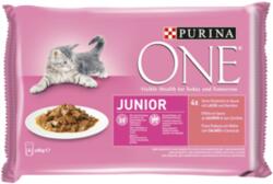 ONE JUNIOR Lazaccal és Sárgarépával nedves macskaeledel 4x85g macskaeledel