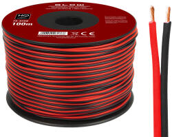 BLOW Cablu pentru difuzoare 2x0, 50 mm negru/roșu (73-372-)