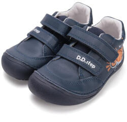 D. D. STEP Baschet desculț cu curele velcro pentru băieți albastru închis/portocaliu (148AA7)