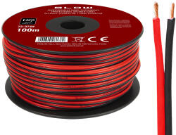 BLOW Cablu pentru difuzoare 2x1, 00 mm negru/roșu (73-374-)