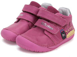 D. D. STEP Pantofi pentru fete desculți cu model floral, fără căptușeală, cu velcro roz (144FB8)