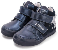 D.D.Step lumina sus unicorn călcâi înalt unlined velcro fata pantofi model unicorn albastru închis (148C93)