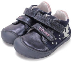 D. D. STEP Barefoot fairy velcro fata jumătate pantofi - fluorescent skék / zână roz (148CB4)