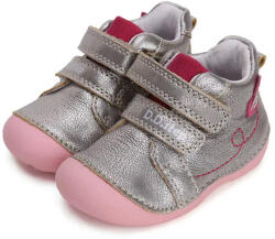 D. D. STEP pantofi de fată cu curele velcro cu toc înalt fără căptușeală șampanie/roz (142190)