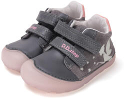 D. D. STEP Barefoot fairy velcro fata jumătate pantofi - fluorescent gri / roz / zână (148CBC)
