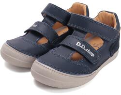 D. D. STEP pantofi pentru băieți cu deget deschis și velcro albastru (14BD56)