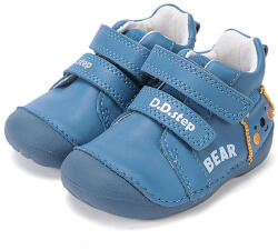 D. D. STEP Pantofi băieți velcro, albastru deschis ursuleț, 22-24 albastru regal (14BD4A)