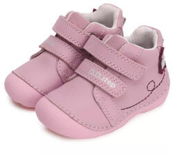 D. D. STEP Velcro călcâi înalt pantofi de fată fără căptușeală roz (142183)