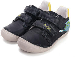Ponte20 Pantofi de băiat, velcro, supinați, negru Space, 25-28 albastru închis (14BE65)