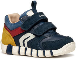 GEOX pantofi de băiat cu velcro albastru închis/roșu (149D5F)