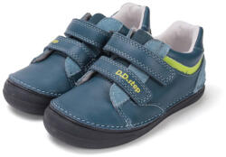 D. D. STEP jumătăți de pantofi pentru băieți cu velcro albastru/verde neon (148AB1)