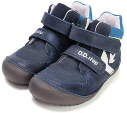 D. D. STEP Pantofi cu bandă Velcro fără căptușeală pentru băieți Barefoot - fluorescent albastru (148ABE)