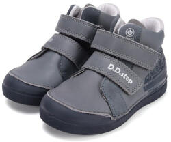 D. D. STEP pantofi pentru băieți cu curele luminoase cu velcro fără căptușeală gri (148ACD)