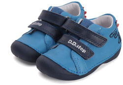 D. D. STEP Pantofi pentru băieți fără căptușeală Velcro albastru turcoaz (144F8E)