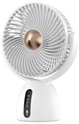 EUROLAMP Újratölthető asztali ventilátor 5W/5V 1200 mAh fehér 300-20535 (EU0698)