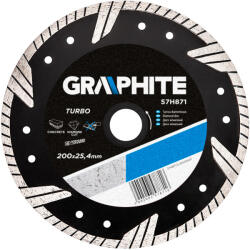 GRAPHITE Диамантен диск, 200 x 25, 4 mm, Turbo 57H871 (57H871)