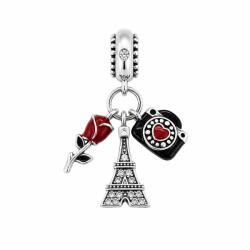 ÉkszerM Ezüst Eiffel Torony Charm Ee0078
