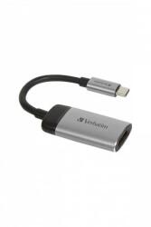 Verbatim Adapter, USB-C/HDMI, 4K, VERBATIM, alumínium-fekete (KV49143) - webpapir