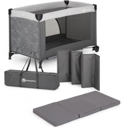 PETITEMARS PETITE&MARS Utazóágy Nyja matraccal Foldie, Urban Jungle Charcoal - vital24