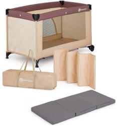 PETITEMARS PETITE&MARS Utazóágy Nyja matraccal Foldie, Urban Jungle Sand - vital24