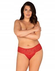 Obsessive Bugyi Blossmina Csipkés Piros 6XL 7XL 90% Poliamid 10% Elasztán (4901268869308)