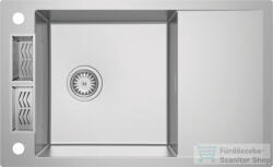 Deante MAGNETIC acél mosogató, 1 medencés, csepegtetővel 820x500 mm, szálcsiszolt acél ZRM_0113 (ZRM_0113)