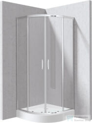 Deante FUNKIA EVO íves tolóajtós zuhanykabin zuhanytálcával 90x90 cm, átlátszó üveg, króm profil KYPZ0099P (KYPZ0099P)