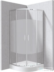 Deante FUNKIA EVO íves tolóajtós zuhanykabin zuhanytálcával 80x80 cm, intimo üveg, króm profil KYPZ0E88P (KYPZ0E88P)