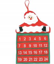  Adventi naptár Lógó Filc Mikulás Csináld magad Diy 24 Zsebek (Kalendarz Adwentowy Wiszący Filc)