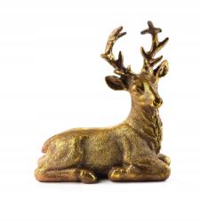 Mondex Fekvő szarvas figura Santa Lila arany (HTOP2915-SW)