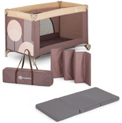 PETITEMARS PETITE&MARS Utazóágy Nyja matraccal Foldie, Elegant Dreamlines Mocha - vitalcafe