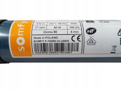 Somfy Oximo 50 Rts 20/17 vezeték nélküli redőnymotor , cső redőny 1041380 (1041380)