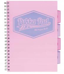 Pukka Pad Spirálos Jegyzetfüzet elválasztókkal Pukka Pad B5 Project Book, 100 lapos, négyzetrácsos, (3032S(PK)-PST)
