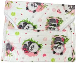  Pamut derékalj gumipántokkal, ovis fektetőre 130 x 60 cm - Panda