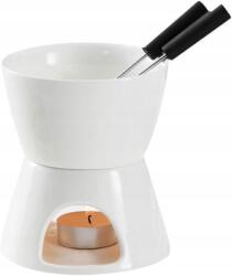  Kerámia Forró Csokoládé Fondü Tál Tealighty Ajándék Állvánnyal (Ceramiczny Fondue)