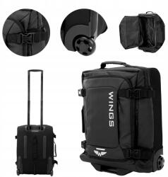 Wings Rook kabinbőrönd 20 puha vízálló 33L fekete gurulós (1809-TB-S-BLACK)
