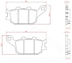 BREN BR4072 fém-fritt fékbetét hátsó Yamaha MT-07 / MT-09 / MT-10, Honda CB 600 F Hornet 1998-2006, Kawasaki Z 750 2007-2012, Z 650 2017-től, Suzuki GSF 1250 Bandit 2007-2012 (ECE R90 minősítés) BREN Futóm