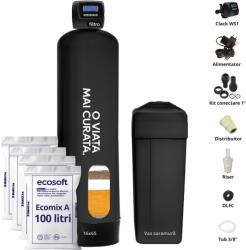 FILTRO Stație Ecomix 5-in-1 automată, Clack WS1 PROMIX, dedurizare, deferitizare, demanganizare, valvă volumetrică premium, tank simplex 16x65, debit 5.2 m3/oră, 100 litri rășina Ecomix A inclusă (CLACK-WS1-