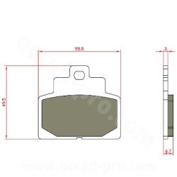 BREN Brenta BR3246 fékbetét maxiscooterhez Piaggio MP3 300-350-400-500cc 2018-tól, első, új modell (ECE R90 minősítés, OEM: 1C003813) BREN Futómű és fék alkatrészek Fékbetétek (tárcsafék)